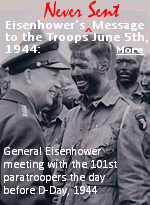 Gen. Dwight Eisenhower originally planned for D-Day to happen on June 5. The 'unpredictable' English weather intervened. But Eisenhower still wrote a famous letter that day, a letter never sent. The message? In the event the invasion failed, Eisenhower prepared for the event by writing an apology, taking full responsibility. 